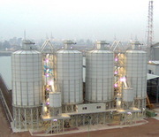 Cement silos,  cement terminal and handling complex.